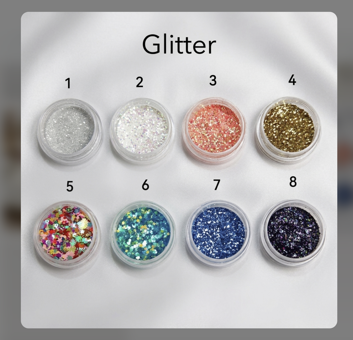 Glitter Resin Desk Accent Set Large