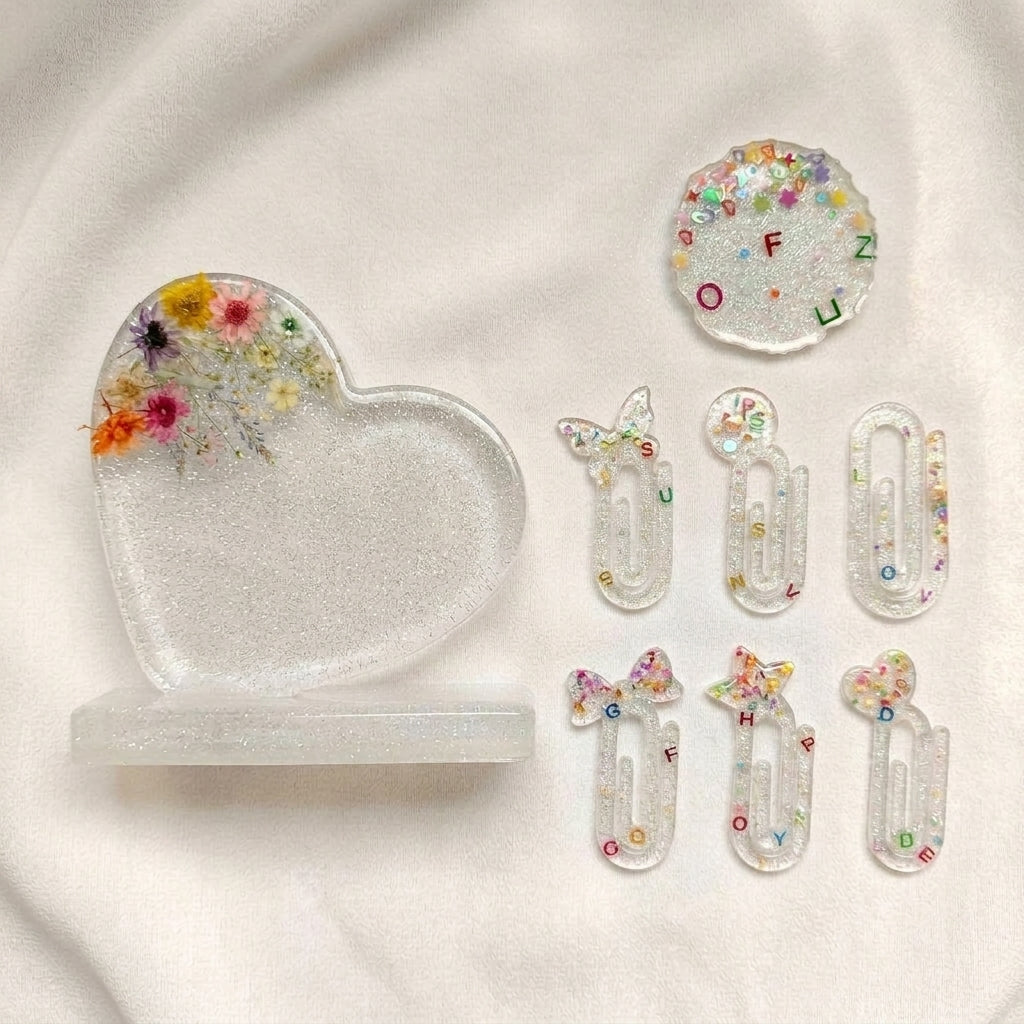 Bloom Resin Heart  Keepsake Set Large