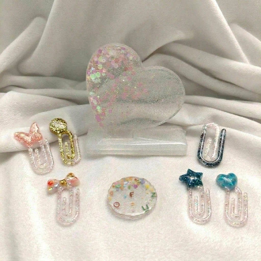 Glitter Resin Desk Accent Set Large