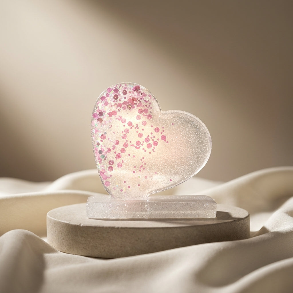 Personalized Resin Heart Keepsake Set Large