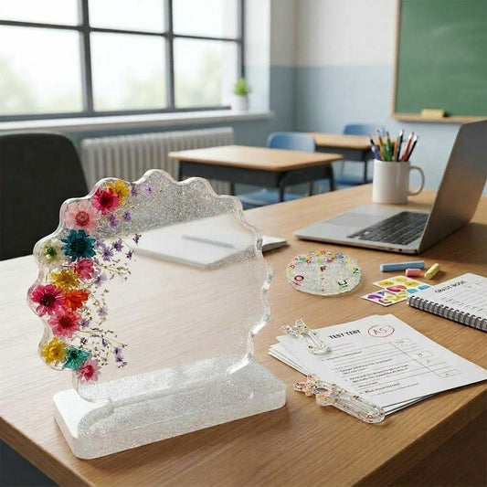 Floral Sparkle Resin Keepsake Set