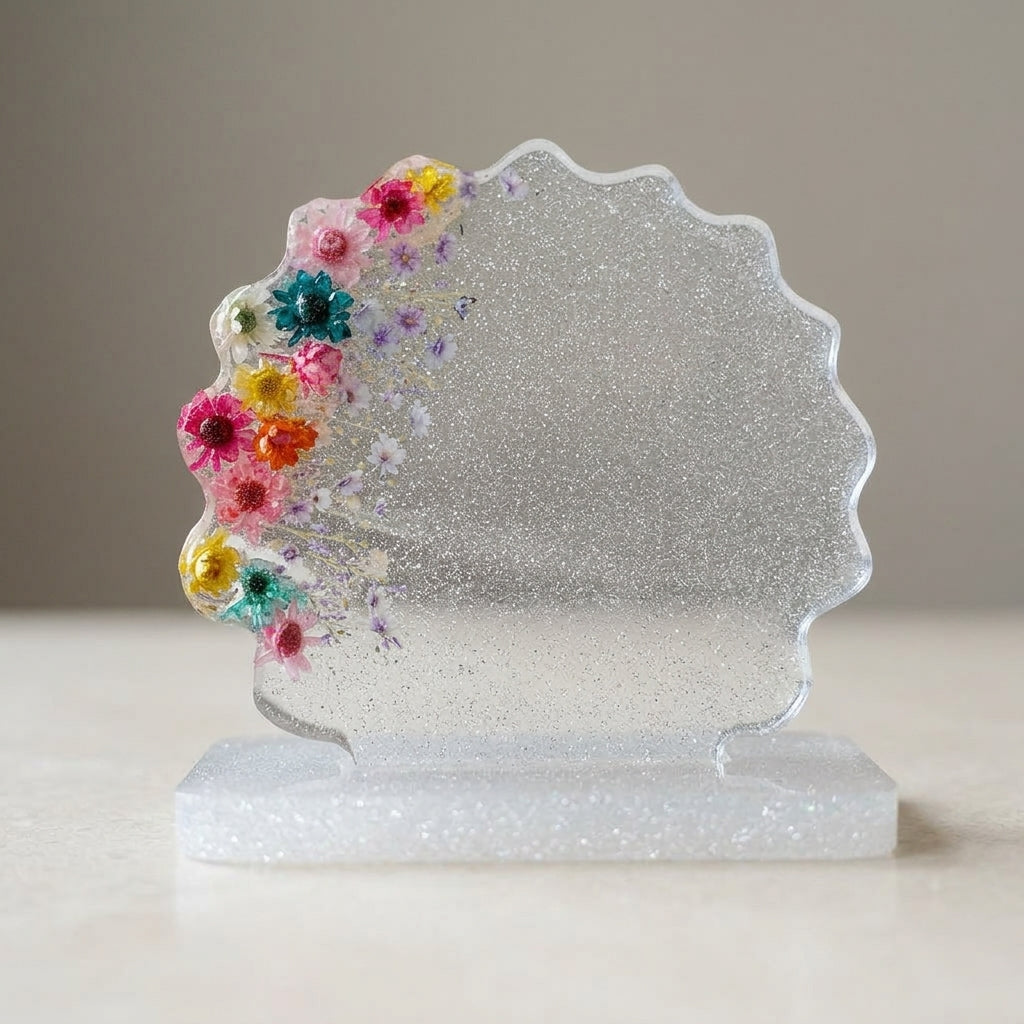 Floral Sparkle Resin Keepsake Set