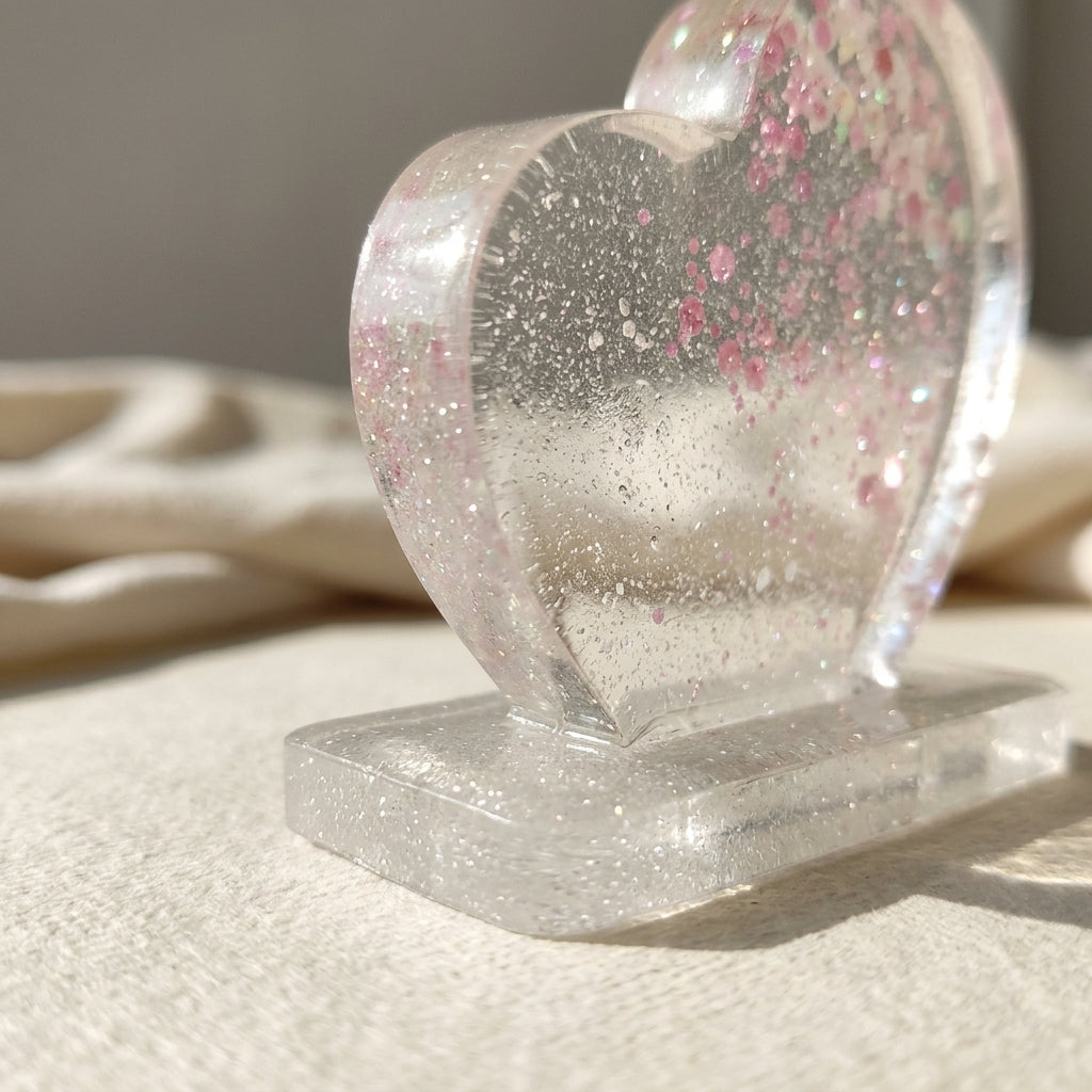 Personalized Resin Heart Keepsake Set Large