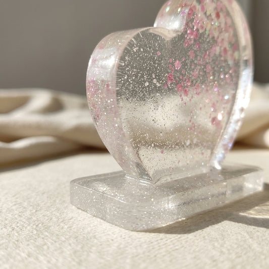 Personalized Resin Heart Keepsake Set Large