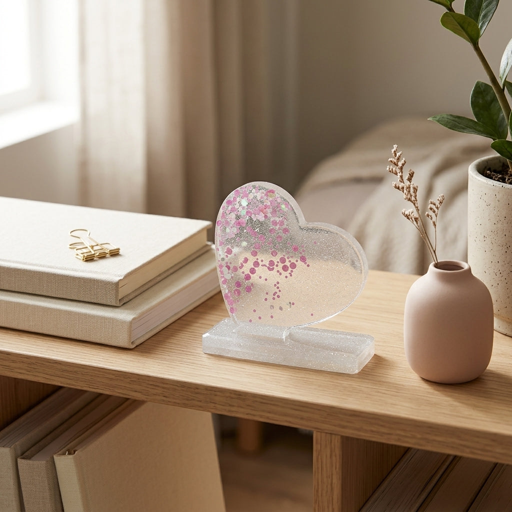 Personalized Resin Heart Keepsake Set Large