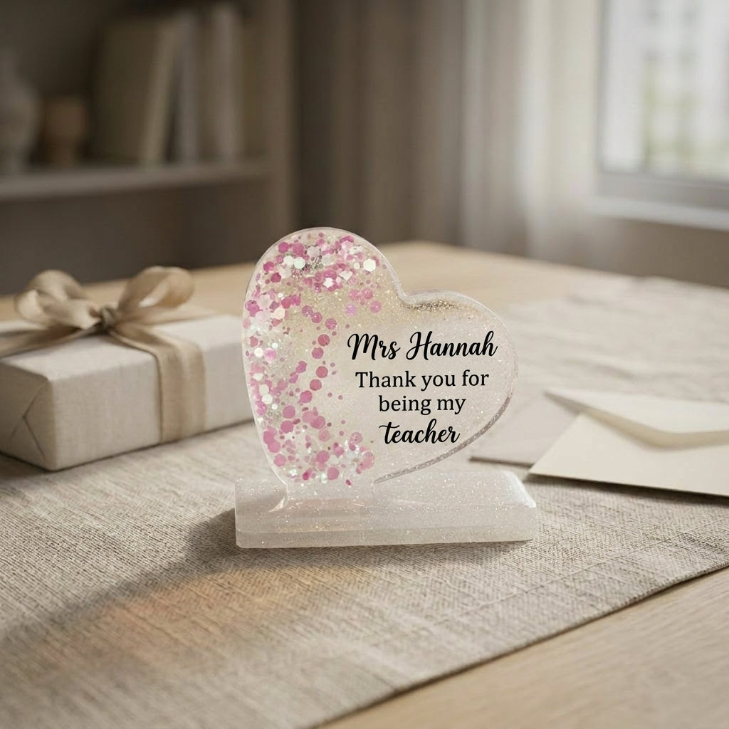 Personalized Resin Heart Keepsake Set Large