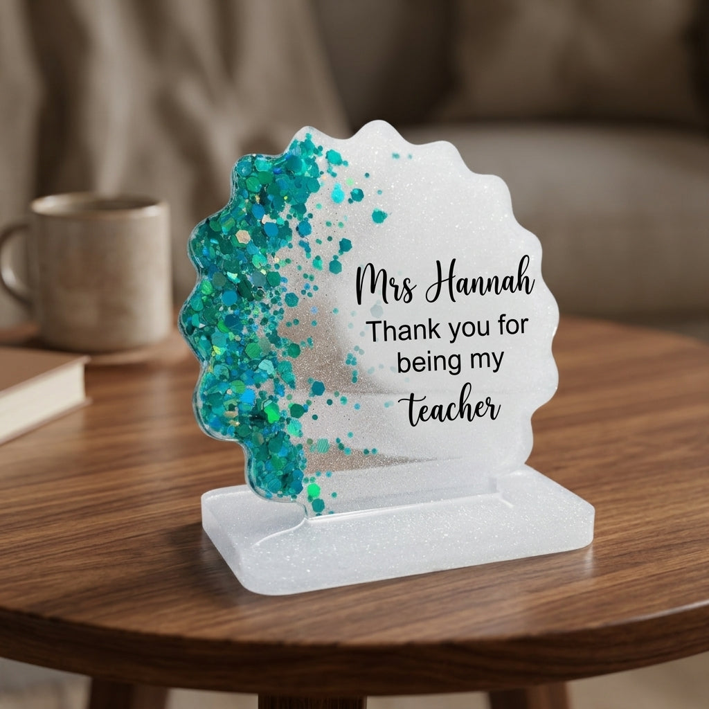 Turquoise Sparkle Resin Keepsake Set