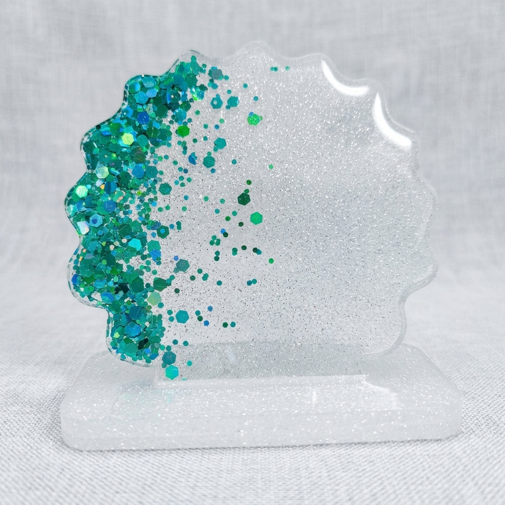 Turquoise Sparkle Resin Keepsake Set