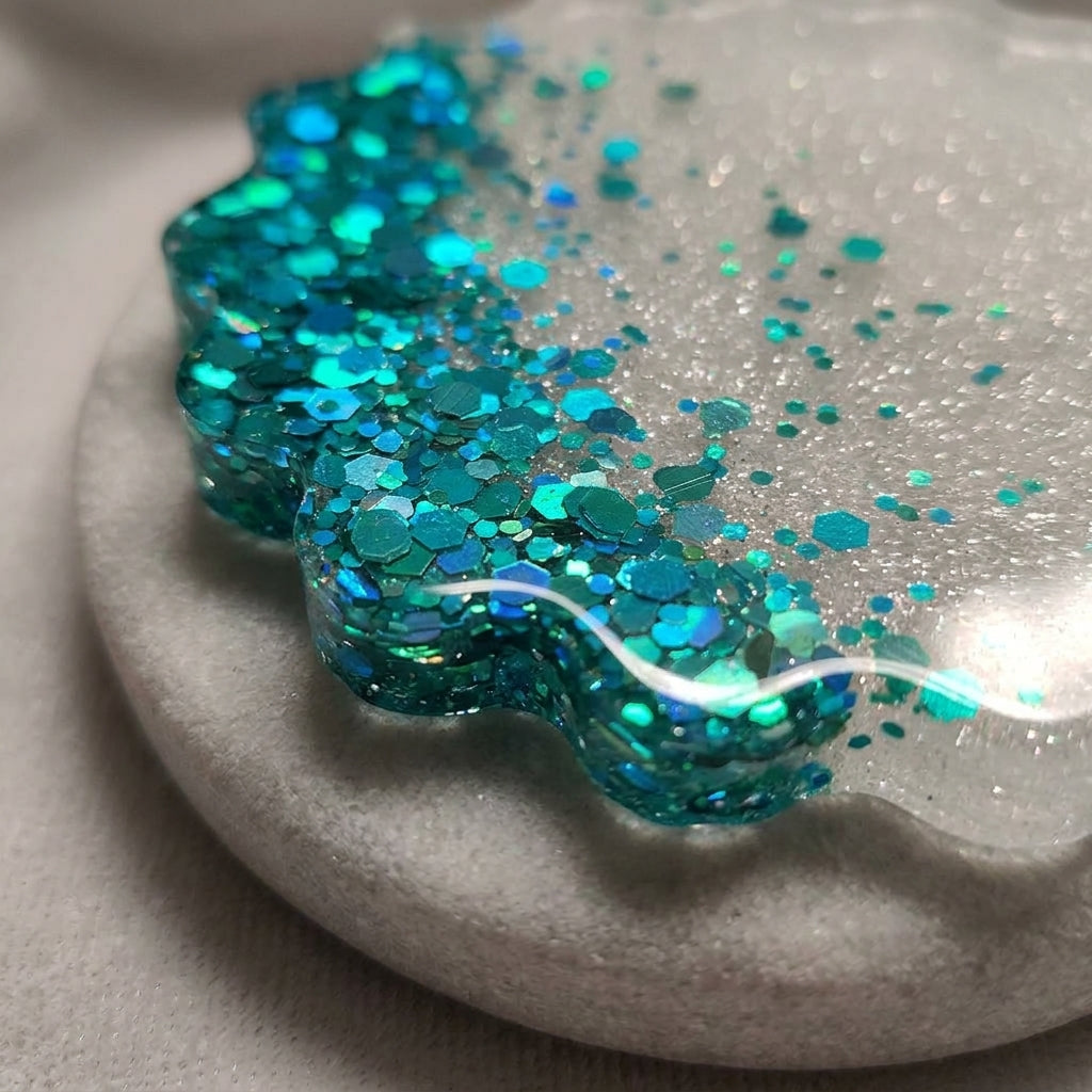Turquoise Sparkle Resin Keepsake Set