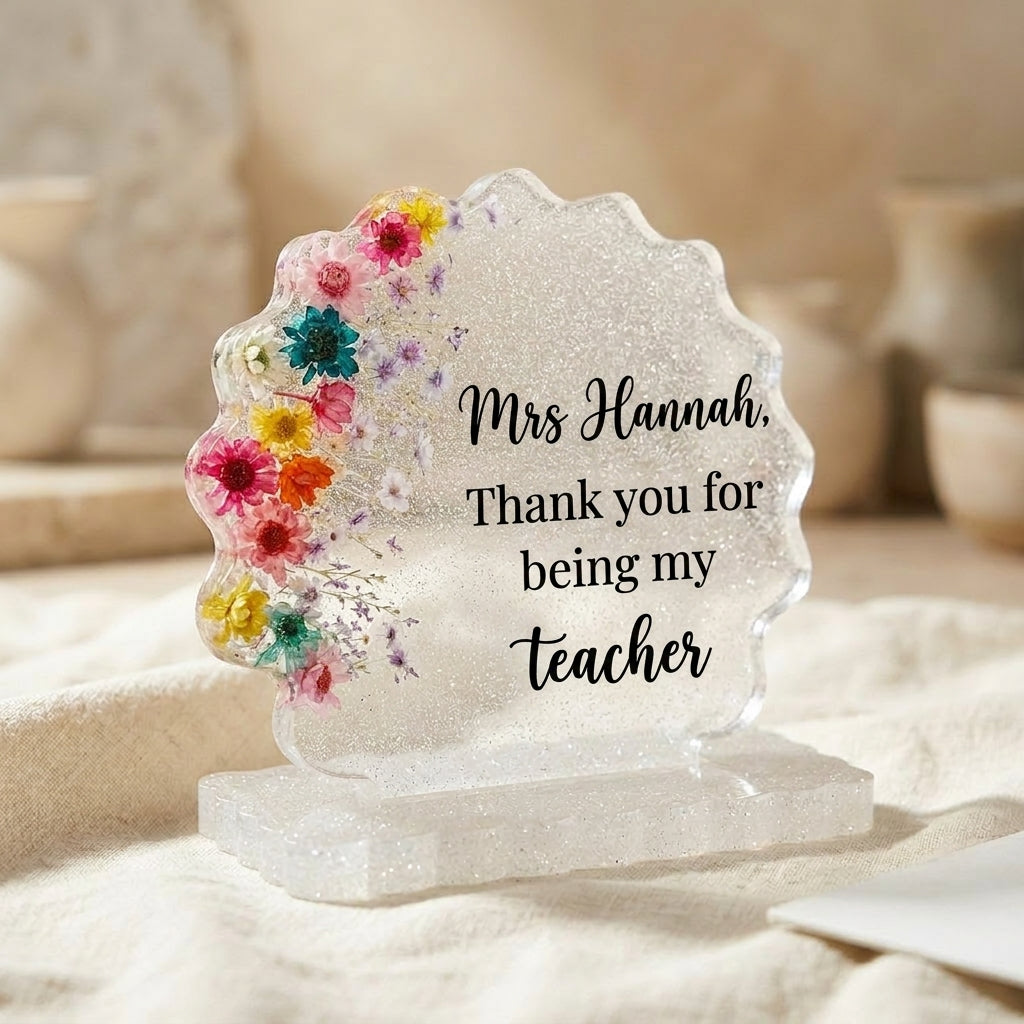 Floral Sparkle Resin Keepsake Set